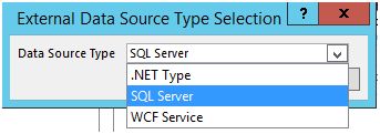  dialog choose SQL Server